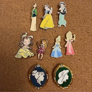 Authentic Disney Miscellaneous Disney Princesses Set of Nine Pins